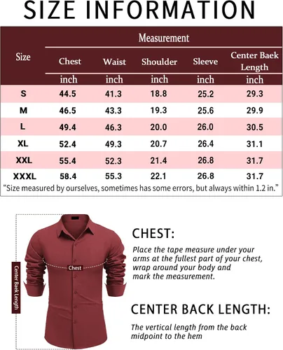 Vista 5 de COOFANDY Camisas casuales de lino de manga larga con botones para hombre