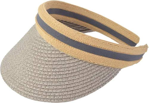 Vista 2 de Sombreros de visera de golf de tenis de paja de los hombres de las mujeres