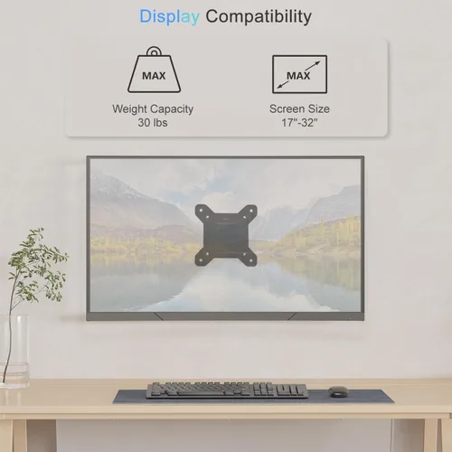 Vista 6 de IFCASE Montaje en pared VESA para monitor de TV pequeño de fácil instalación, se adapta a pantalla LCD/LED de 13-32 pulgadas (negro)