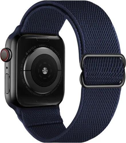 Vista 15 de OXWALLEN - Correa elástica Solo Loop de nailon y de tamaño XL, compatible con Apple Watch de 38 mm y 40 mm, correa trenzada, deportiva, ajustable
