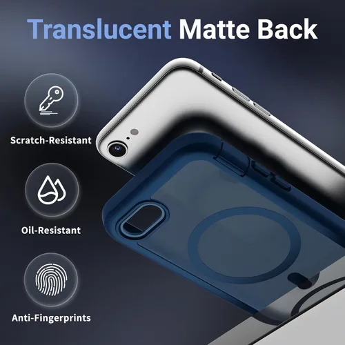 Vista 8 de Funda magnética para iPhone SE 3ª y 2ª [protector de pantalla] [compatible con MagSafe] [protección contra caídas de grado militar]