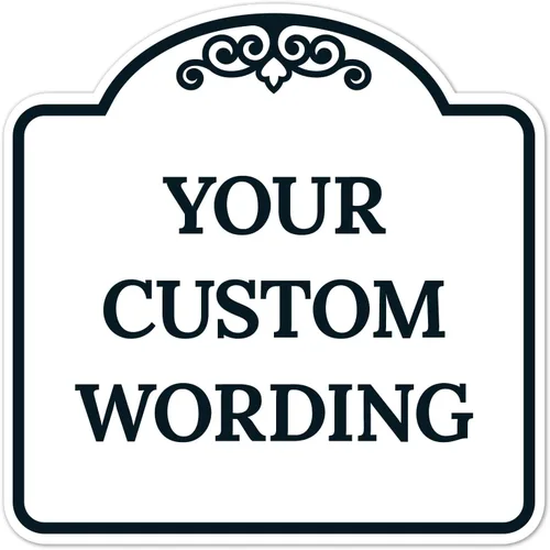 Vista 10 de Letrero decorativo personalizado, letrero de metal personalizado para negocios, entrada, hogar, Airbnb, placa de puerta de oficina, fondo negro, 8 x