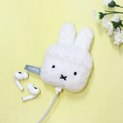 Vista 7 de Gourmandise MF-368WH Miffy Airpods Pro (2ª generación), funda Flappy, cara, compatible con AirPods Pro