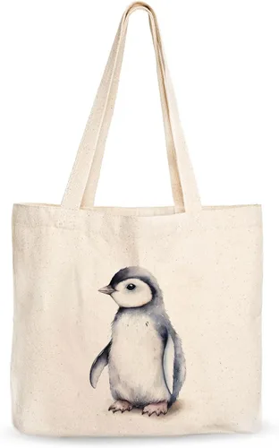 Vista 7 de Bolsa de lona, diseño animal, refuerzo resistente, 100% algodón natural, para compras, comestibles, computadora portátil., XL, Bolso grande de lona