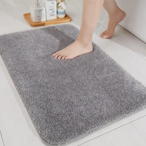 Vista 13 de COSY HOMEER Alfombras extra gruesas para el baño, tapetes de baño antideslizantes, tapete de felpa suave, peludo y 100% micro poliéster, tapete