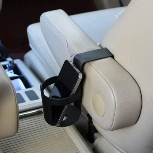 Vista 7 de Portavasos de coche negro Soporte para botella de bebida Soporte para contenedor de gancho para interior de coche camión