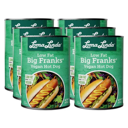 Vista 7 de Loma Linda - Carnes a base de plantas (Big Franks®, bajas en grasa (15 oz.), paquete de 3