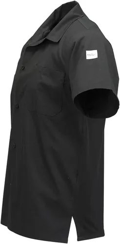 Vista 2 de Mercer Culinary Millennia, camisa de cocinero unisex con espalda de malla de absorción, XS, Negro, 1