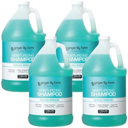 Vista 13 de Ginger Lily Farms Club & Fitness Champú hidratante para todo tipo de cabello, 100% vegano y libre de crueldad, aroma a aloe vera, repuesto de 1