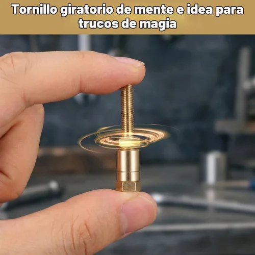 Vista 6 de 1 juego de tuerca de perno, truco mágico giratorio automático, efecto de tuerca de cerca, accesorio mágico con mango de audiencia, herramienta
