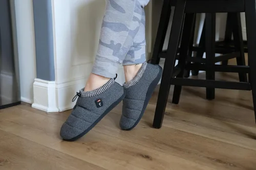 Vista 14 de Pantuflas térmicas para hombres y mujeres: desgaste recargable para pies con 3 ajustes de temperatura que mantiene los pies calientes hasta 11 horas