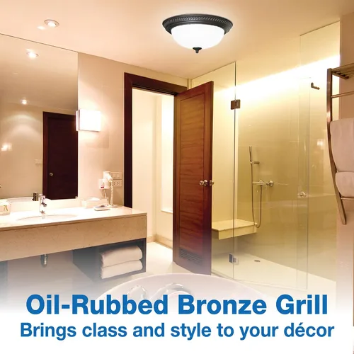 Vista 4 de Air King ventilador de baño redondo con luz, DRLC701