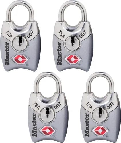 Vista 8 de Master Lock 4689T Cerradura con Llave Aprobada por TSA, Paquete de 2, los Colores Pueden Variar