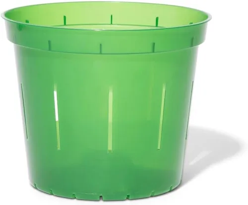 Vista 10 de rePotme Macetas de 4 pulgadas, paquete de 6 macetas (transparentes), maceta transparente ranurada para plantas de interior, perfecta para orquídeas