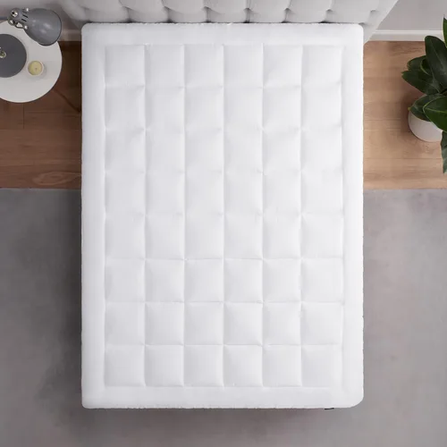 Vista 4 de Serta ComfortSure - Funda de colchón tamaño individual, almohadilla de colchón con parte superior acolchada ajustable, súper suave y transpirable