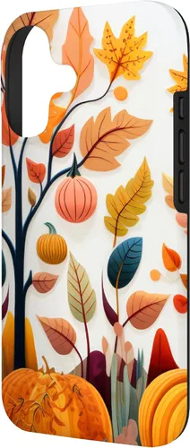 Vista 2 de Fall Leaves Autumn Pumpkin Theme Autumn Color Yellow Case for iPhone 17