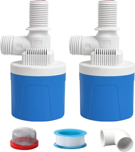 Vista 9 de Paquete de 2 válvulas de flotador de agua de 1 "para tanque de agua a través de piscina de ganado 1 Inch Side Inlet Automatic Water Level Control