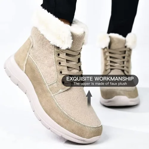 Vista 4 de TIOSEBON Botas de tobillo para mujer, botines cortos para exteriores, antideslizantes, para senderismo y caminar