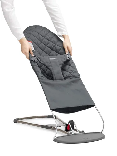Vista 13 de BabyBjörn Asiento de tela para hamaca - Antracita, Malla, Antracita, 1 unidad (paquete de 1)
