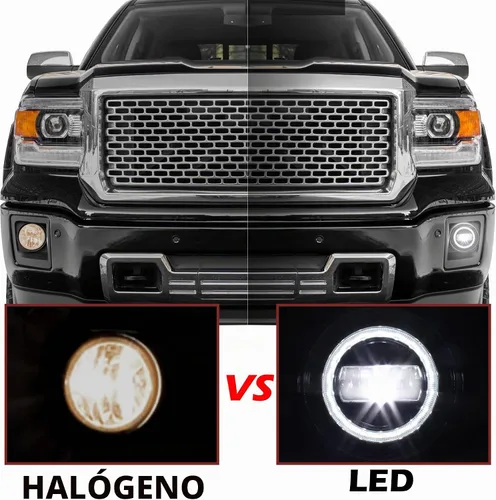 Vista 2 de Luces antiniebla LED con luces de circulación diurna para GMC Sierra 2007-2014, luces antiniebla de conducción con DRL para 2007 2008 2009 2010 2011