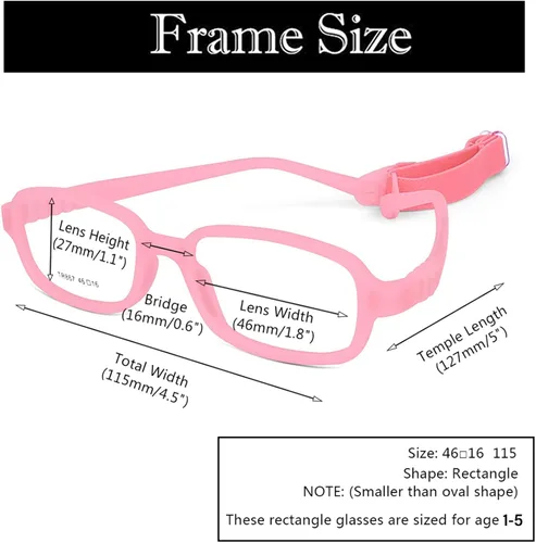 Vista 35 de AQWANO Children Optical Glasses Frame tr90 Flexible Bendable One-piece Safe Eyeglasses Girls Boy
