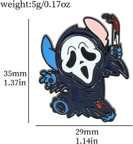 Vista 7 de Ohana - Alfileres esmaltados de puntada de anime Ohana Means Family Stitch Pines de solapa para mujeres, hombres, niñas, niños, broche, mochila