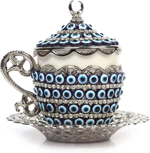 Vista 6 de Alisveristime Juego de tazas de café turco, auténtico café turco griego árabe con platillo (¡mejora tu experiencia de café ahora!) (1 unidad)