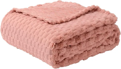 Vista 13 de FY FIBER HOUSE Manta de Vellón para Sofá 300GMS Súper Suave de Felpa Difusa Mantas y Cobijas para Sofá Cama Oficina, 40x50 Pulgadas, Beige