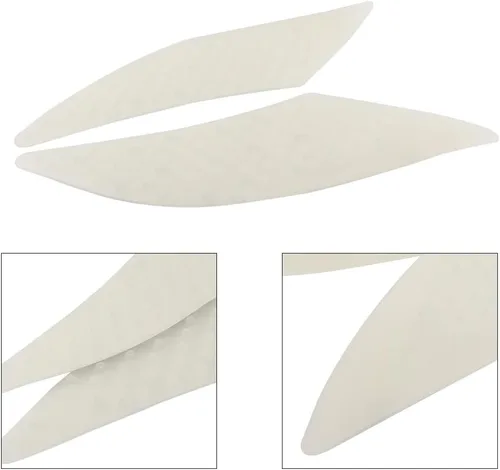 Vista 2 de Almohadilla lateral de tracción para tanque de motocicleta, protector de agarre de rodilla para Yamaha YZF R6 2017-2018, color blanco