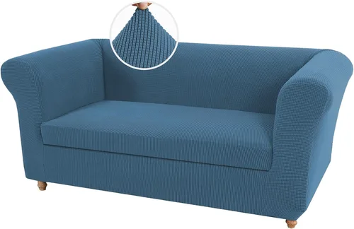 Vista 17 de UNBBRRL Funda de sofá Chesterfield de jacquard elástico, fundas de cojín gruesas para sofá, protector de muebles para sala de estar