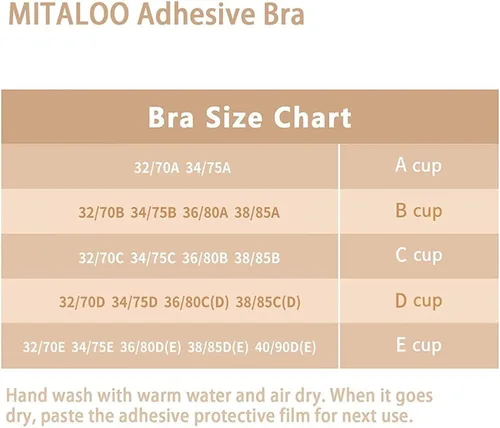 Vista 5 de MITALOO Sticky Push Up Adhesive Invisible Backless Bra Magic Nipple Covers Strapless Bra