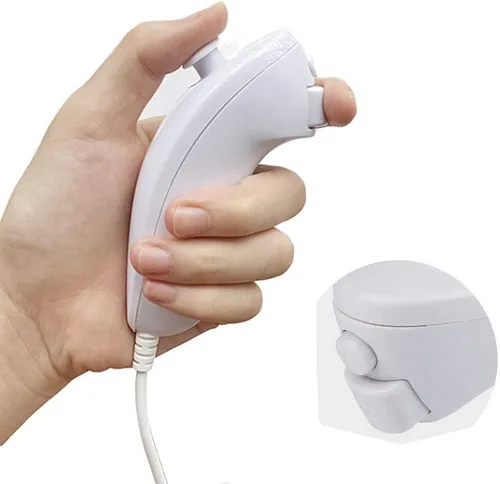 Vista 4 de NC Nunchuck Controller Joystick Gamepad de repuesto para controlador wii Nunchuck compatible con Nintendo Wii y Wii U Video Game epad blanco 1 unidad