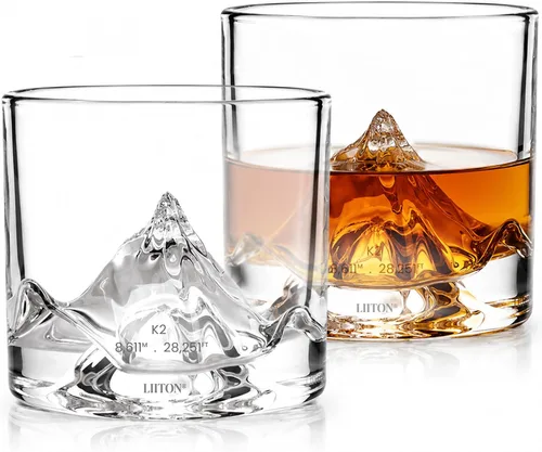 Vista 22 de LIITON Denali Mountain Old Fashioned - Vasos de whisky (2 unidades), regalo