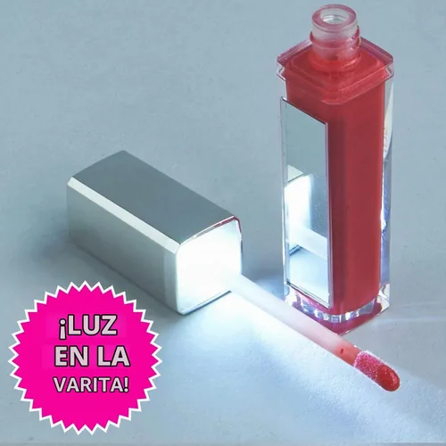 Vista 2 de Labios ligeros iluminados brillo labial con espejo, 6 magníficos colores Hidratante