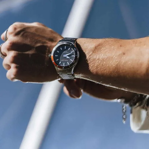 Vista 9 de FILIPPO LORETI OKEANOS - Men's Wrist Watch - 100M Water Resistant Watches 42mm Diver Dial wLuminous Hands Stainless Steel Watch Stainless Steel