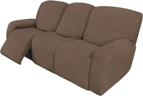 Vista 34 de Easy-Going Funda Elástica para Sofá Reclinable Cobertor de Sofá 4 Piezas Protector de Muebles Sofá Suave con Fondo Elástico Poliéster Spandex Tela
