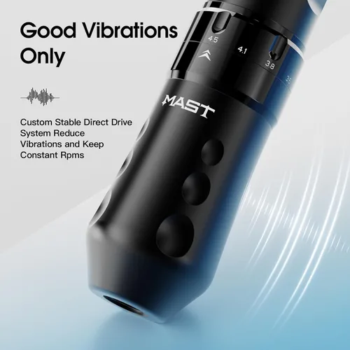 Vista 7 de Mast Tattoo Flip4 Pro - Kit de máquina de tatuaje inalámbrica Pistola de Negro