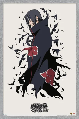 Vista 9 de Trends International Naruto Shippuden - Póster de pared de Itachi, 14.725 x 22.375 pulgadas, versión enmarcada de madera de granero