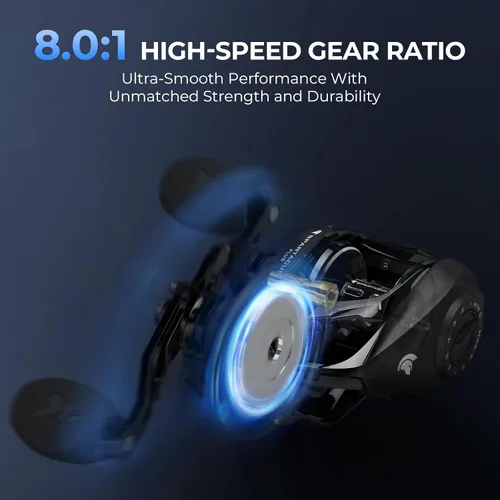 Vista 3 de KastKing Spartacus II Plus Baitcasting Fishing Reels with 8.0:1 Gear Ratio