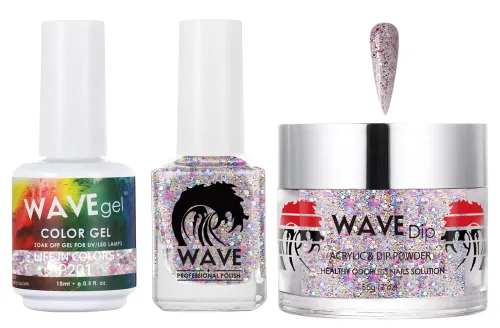 Vista 34 de WAVEGEL - Juego de gel de remojo, laca de uñas y polvo acrílico a juego - Colección Simplicity - #P109 Blizzard