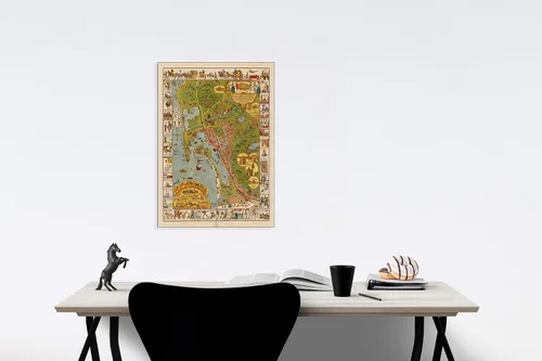 Vista 3 de Mapa histórico - Esta carta con limned retrata con la más exigente fidelidad La historia, el romance y el humor de la gloriosa ciudad de San Diego