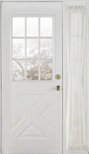 Vista 64 de Stylemaster Elegance Cenefa recta de gasa transparente, 60 x 14 pulgadas, color dorado
