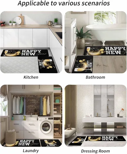 Vista 6 de Tapete de baño para bañera, antideslizante, de secado rápido y absorbente, tierra de diatomeas, fregadero, dormitorio, cocina, lavable, tapete