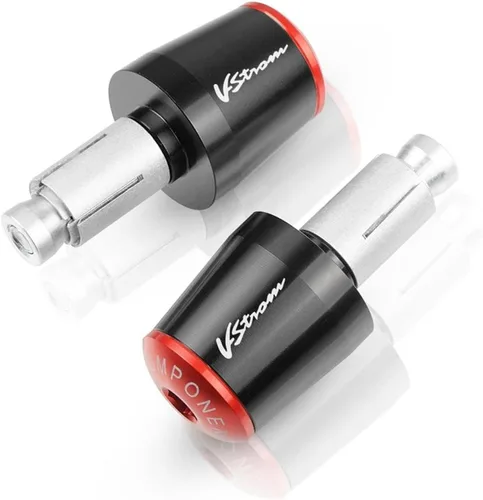 Vista 8 de VSTROM - Tapón para manillar de motocicleta Suzuki Vstrom V-Strom DL 1050 1000 650 250 1000XT 1050XT DL1050 DL650 DL250 (color negro- plateado)
