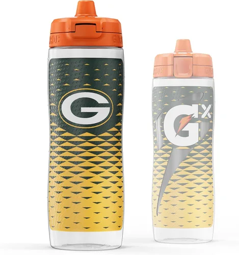 Vista 20 de Gatorade Gx NFL - Botellas antideslizantes para apretar, 30 onzas líquidas, sistema de hidratación Gx