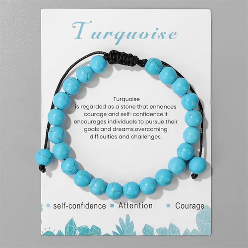 Vista 39 de Pulsera de cristal curativo para mujer de 0.315 in, pulsera de cuentas de cristal natural ajustable hecha a mano, joyería curativa, regalo