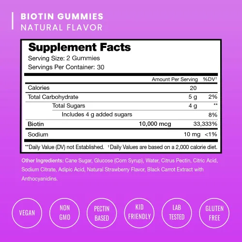 Vista 7 de NutraChamps Paquete completo de biotina para cabello, piel y uñas. Paquete de 2 biotina y biotina +