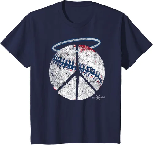 Vista 7 de Camisa de béisbol vintage de Angel Peace, Azul / Patchwork, S
