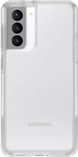 Vista 5 de OtterBox Para Samsung Galaxy S21 5G, elegante funda protectora transparente a prueba de caídas, serie Symmetry Clear, transparente, embalaje
