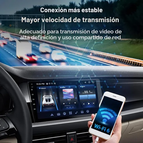 Vista 7 de Haudio Estéreo de auto con Android de 9 pulgadas, doble Din, CarPlay inalámbrico y Android Auto, pantalla táctil universal estéreo para automóvil